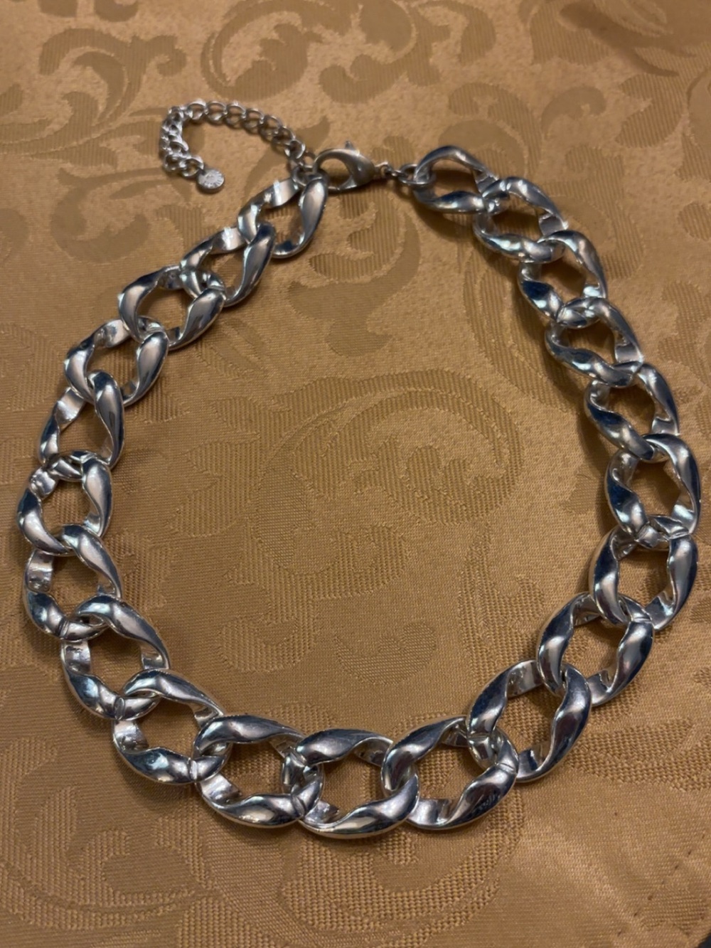 Bold Chunky Silver Chain Necklace - Women